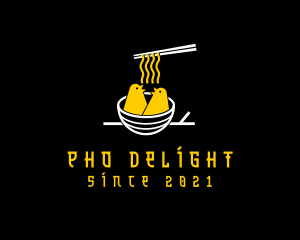 Vietnamese - Bird Nest Noodle logo design