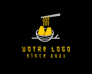 Noodle - Bird Nest Noodle logo design