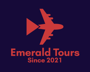 Airplane Travel Tour  logo design