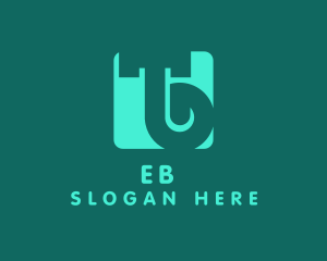 Application - Green Monogram Letter TB logo design