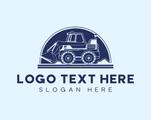 Heavy Machinery - Skid Steer Contractor Machinery logo design