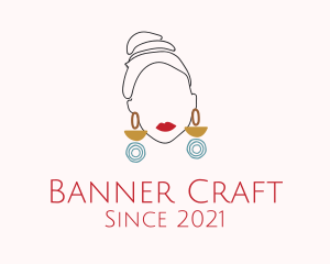 Luxury Woman Earring  logo design