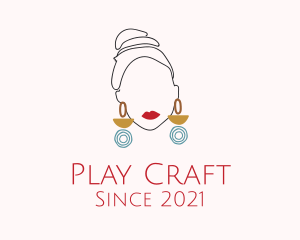 Luxury Woman Earring  logo design