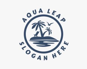 Beach Resort Island logo design