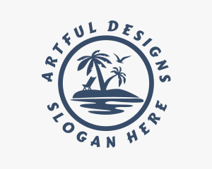 Beach Resort Island logo design