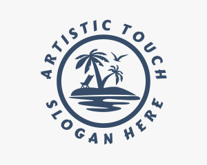 Beach Resort Island logo design