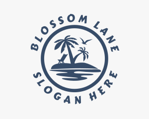 Beach Resort Island logo design