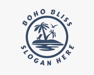 Beach Resort Island logo design