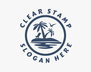 Beach Resort Island logo design