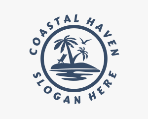 Beach Resort Island logo design