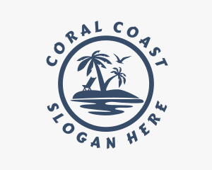 Beach Resort Island logo design