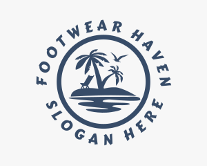 Beach Resort Island logo design