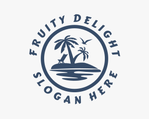 Beach Resort Island logo design