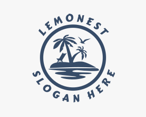 Seal - Beach Resort Island logo design