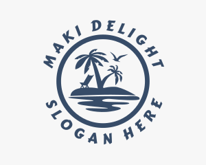 Beach Resort Island logo design