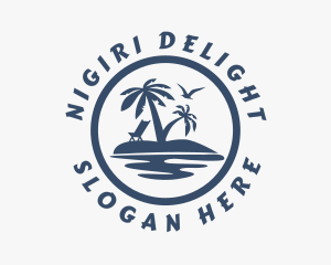 Beach Resort Island logo design