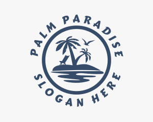 Beach Resort Island logo design