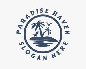 Beach Resort Island logo design