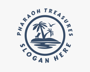 Beach Resort Island logo design