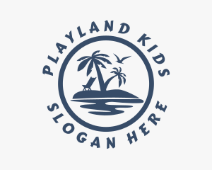 Beach Resort Island logo design