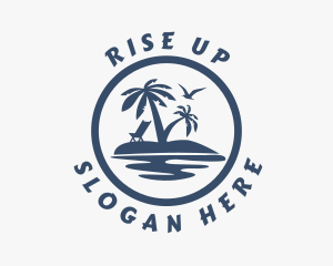 Beach Resort Island logo design