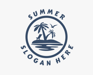 Beach Resort Island logo design