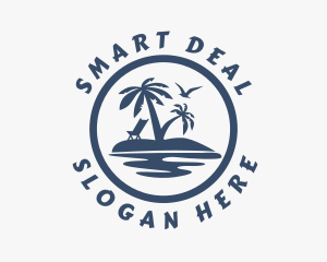 Beach Resort Island logo design