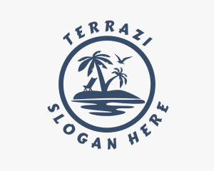 Beach Resort Island logo design