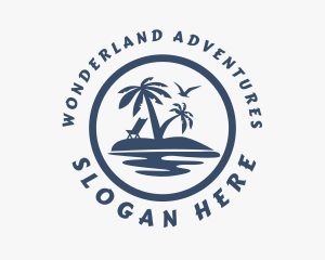 Beach Resort Island logo design