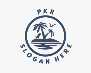 Beach Resort Island logo design