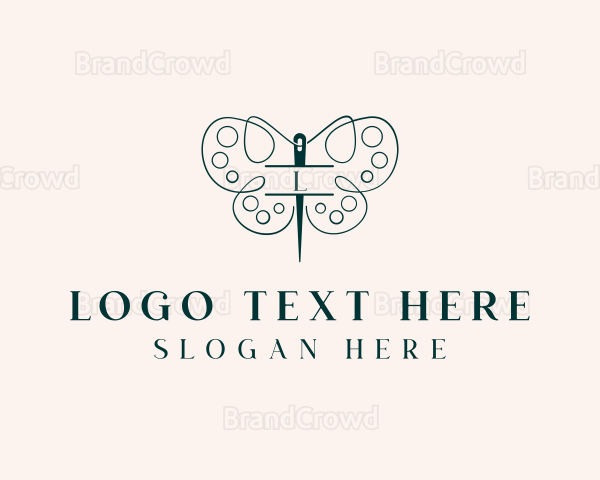 Needle Craft Butterfly Logo