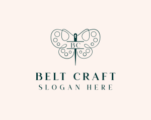 Needle Craft Butterfly logo design