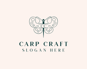 Needle Craft Butterfly logo design