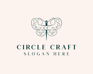 Needle Craft Butterfly logo design