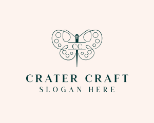 Needle Craft Butterfly logo design