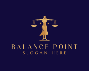 Lady Justice Balance Scale logo design