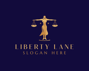 Lady Justice Balance Scale logo design