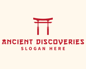 Red Japanese Arch logo design