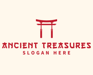 Red Japanese Arch logo design