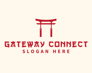 Gateway - Red Japanese Arch logo design