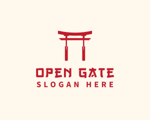 Gateway - Red Japanese Arch logo design
