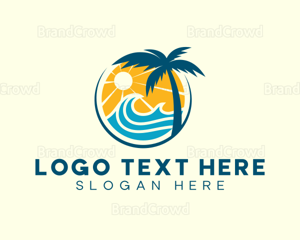 Surfing Tropical Resort Logo