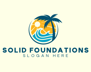 Surfing Tropical Resort Logo