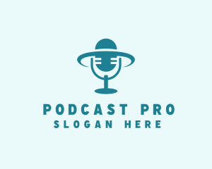 Podcaster - Hat Fashion Podcast logo design