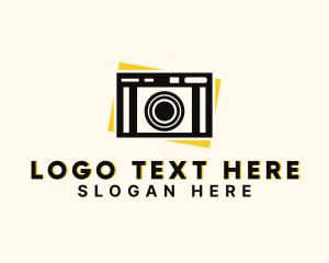 Lens - Polaroid Camera Photography logo design