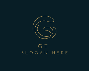 Yellow Minimalist Letter G logo design