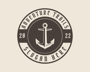 Pirate Ship Anchor logo design