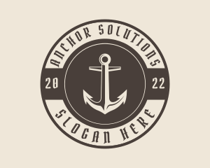 Pirate Ship Anchor logo design