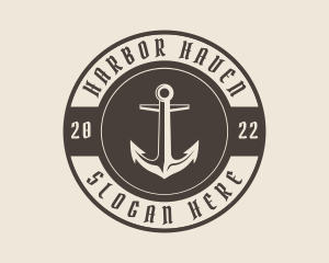 Pirate Ship Anchor logo design