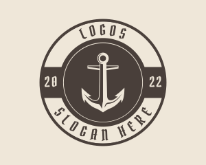 Navy - Pirate Ship Anchor logo design